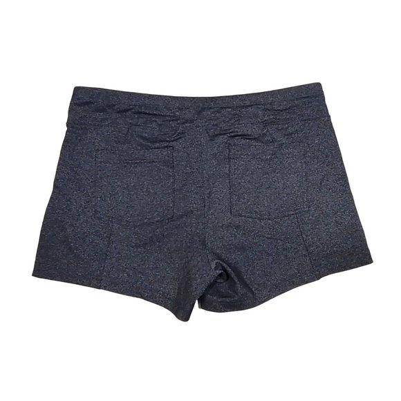 Active Life Shorts Active Life Womens Shorts Heathered Charcoal Gray Wicking Zipper Pockets